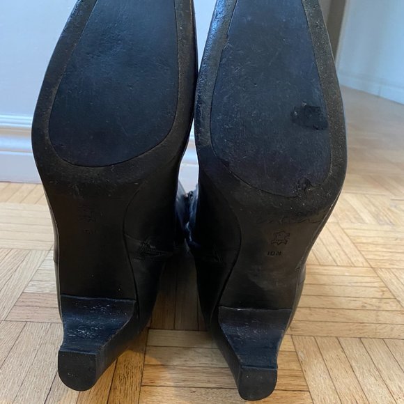 Alessia Black Leather Boots, made in Brazil - Size 10 N - Picture 4 of 4